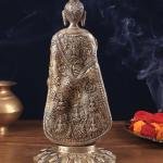 Pure Brass Standing Lord Buddha Statue | 11" Height | Fully Engraved Design | Sacred Art Collection | Traditional Craftsmanship | Premium Decor | Jaipurio